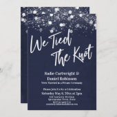 Lights Textured Wir tippten den Empfang der Knot N Einladung (Vorne/Hinten)