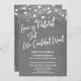 Lights Texturierte Liebe ist Patient Gray Empfang Einladung