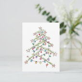 "Lights Tree" Weihnachten Postkarte (Stehend Vorderseite)