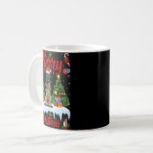 Lights Xmas Tree Santa Belgian Malinois Dog Christ Kaffeetasse (Vorderseite Links)