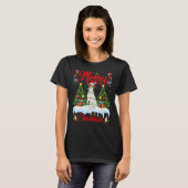 Lights Xmas Tree Santa Brittany Spaniel Dog Christ T-Shirt (Vorne ganz)