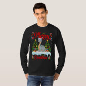 Lights Xmas Tree Santa Diplodocus Dinosaur Christm T-Shirt (Vorne ganz)
