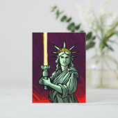 Lightsaber Liberty Postkarte (Stehend Vorderseite)