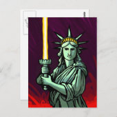 Lightsaber Liberty Postkarte (Vorne/Hinten)