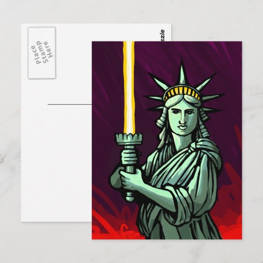 Lightsaber Liberty Postkarte (Vorne/Hinten)