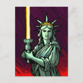 Lightsaber Liberty Postkarte (Vorderseite)