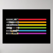 Lightsaber Rainbow Poster (Vorne)