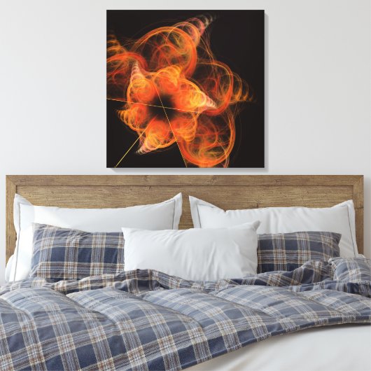 Lightseeing Abstrakt Art Wrapped Canvas Print Leinwanddruck (Insitu (Schlafzimmer))