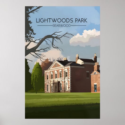 Lightwoods Park Bearwood Reiseposter Poster (Vorne)