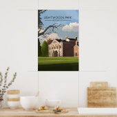 Lightwoods Park Bearwood Reiseposter Poster (Küche)