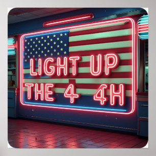 Lighup 4. Fireworks Party Poster Print
