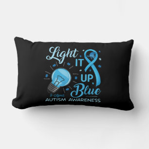 Lighup Blue Autismus Bewusstsein Rätsel Männer Fra Lendenkissen