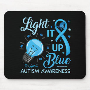 Lighup Blue Autismus Bewusstsein Rätsel Männer Fra Mousepad