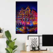 Lighup of Night 2 - Vivid Color Poster (Heimbüro)