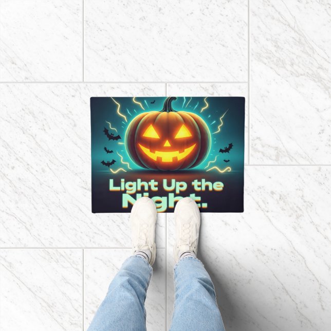 Lighup of Night Jack-O-Lantern Halloween Fußmatte (Indoor)