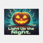 Lighup of Night Jack-O-Lantern Halloween Fußmatte (Vorderseite)