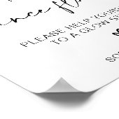 Lighup the Dance Floor | Glow Sticks Sign Poster (Ecke)