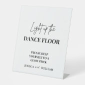 Lighup the Dance Floor | Glow Sticks Sign Sockelschild (Vorderseite)