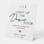 Lighup the Dance Floor Minimalistisch Schwarz-weiß Sockelschild (Vorderseite)