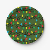 Lighup the Holidays 7" Round Paper Plate Pappteller (Vorderseite)