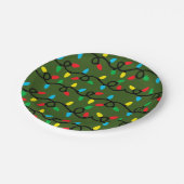 Lighup the Holidays 7" Round Paper Plate Pappteller (Schrägansicht)