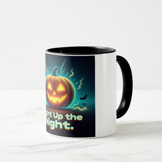 Lighup the Night Halloween Pumpkin Tasse (VorderseiteRechts)