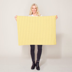 LighYellow and Tan Dots Muster Fleece Blanket