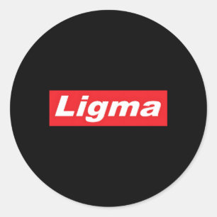 Ligma Red Box dank Memes Runder Aufkleber