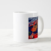 Lignes Aeriennes Latecoere Vintage Poster Jumbo-Tasse (Vorderseite Rechts)