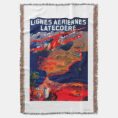 Lignes Aeriennes Latecoere Vintages Plakat Decke (Vorderseite Vertikal)