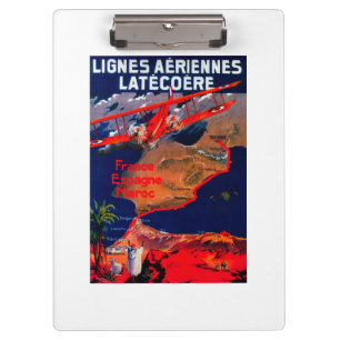 Lignes Aeriennes Latecoere Vintages Plakat Klemmbrett