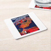 Lignes Aeriennes Latecoere Vintages Plakat Rechteckiger Pappuntersetzer (angewinkelt)