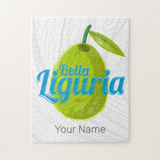 Liguria Retro Olivenweg Italien Vintager Urlaub So Puzzle (Vertikal)