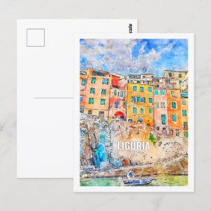 Ligurien Italien Berühmtes Wassersportzentrum Postkarte