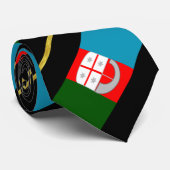 Ligurische Streifenflagge Krawatte (Gerollt)