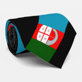 Ligurische Streifenflagge Krawatte (Gerollt)