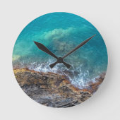Ligurische Wellen Runde Wanduhr (Vorderseite)