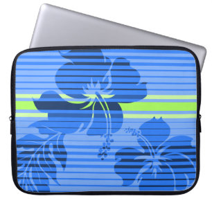 Lihue Hibiscus-Streifen Hawaiian Neopren-Anzug Laptopschutzhülle