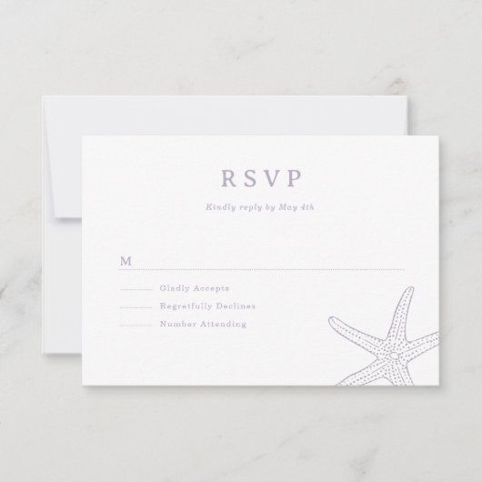 Lihue Wedding RSVP Karte (Vorderseite)