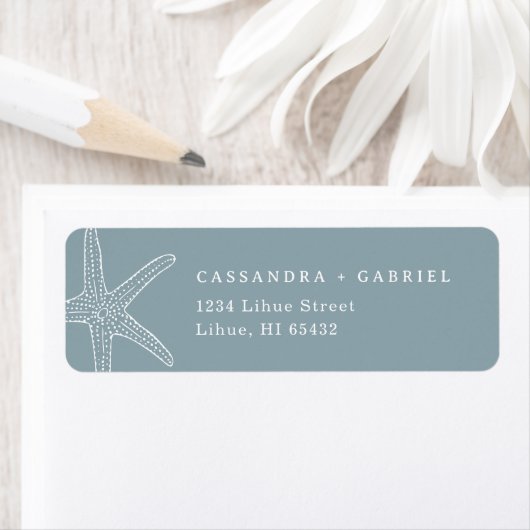 Lihue Wedding Starfish Return Label (Insitu)