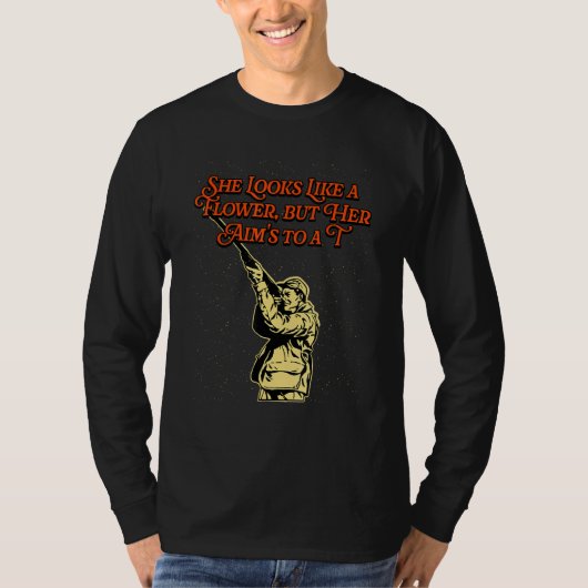 Like a Flower but Aims to a Hunting Girlfriend Hun T-Shirt (Vorderseite)