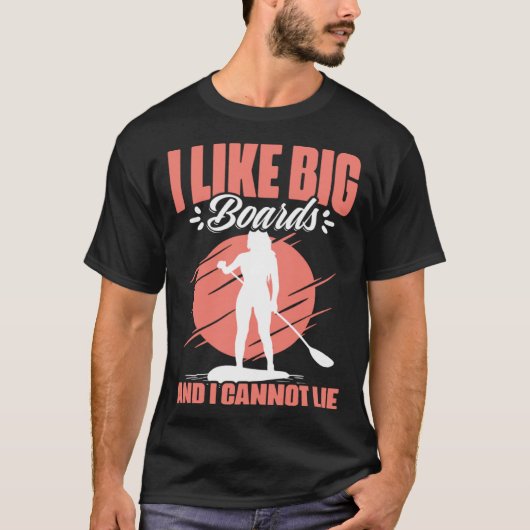 Like Big Boards SUP Girl Boarding Paddling Stand T-Shirt (Vorderseite)