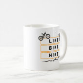 Like Bike Hike Berge Wandern Kaffeetasse (VorderseiteRechts)