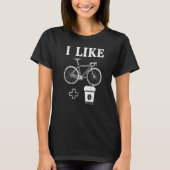 Like Bikes And Coffee Bicycle Cycle Cycling Graph T-Shirt (Vorderseite)