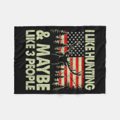 Like Deer Hunting Maybe Like 3 People Dad Gift Son Fleecedecke (Vorderseite (Horizontal))