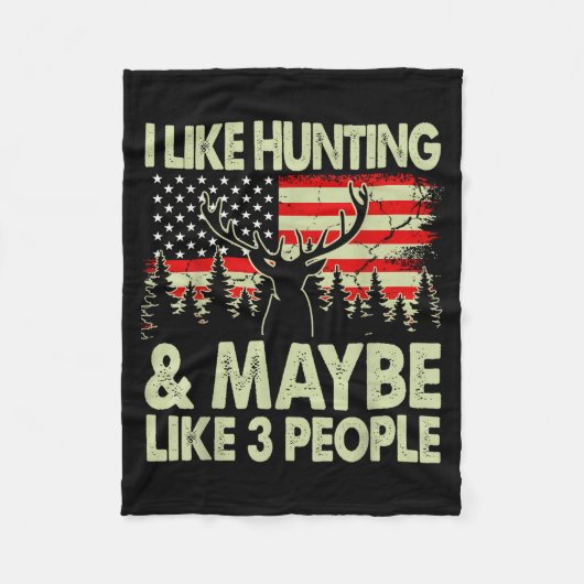 Like Deer Hunting Maybe Like 3 People Dad Gift Son Fleecedecke (Vorderseite)