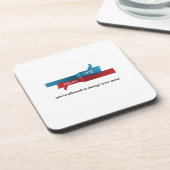 “Like? Dislike? Relax: Opinions Expire Daily” fun Getränkeuntersetzer (Linke Seite)