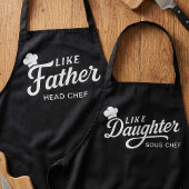 Like Father Head Chef Typography Design Schürze