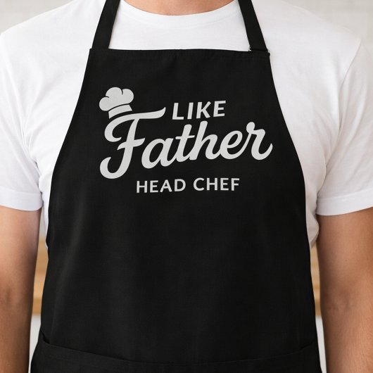 Like Father Head Chef Typography Design Schürze