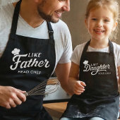 Like Father Head Chef Typography Design Schürze